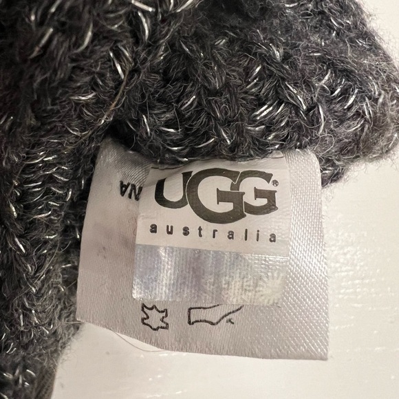 Ugg Classic Cardy Metallic Gray Sweater Tall Boots - Picture 7 of 8